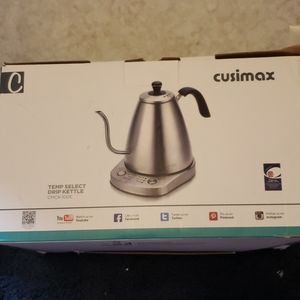 Cusimax temp select drip kettle-new in box